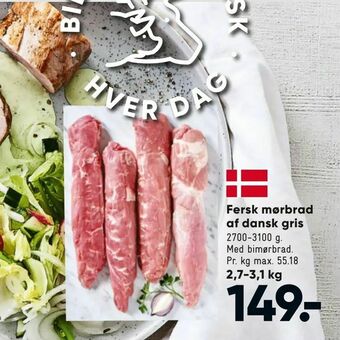 Bilka Fersk mørbrad af dansk gris tilbud
