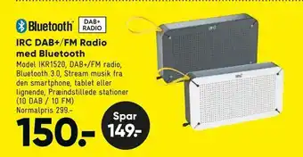 Bilka IRC DAB+/FM Radio med Bluetooth tilbud