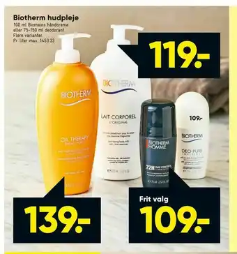 Bilka Biotherm hudpleje tilbud