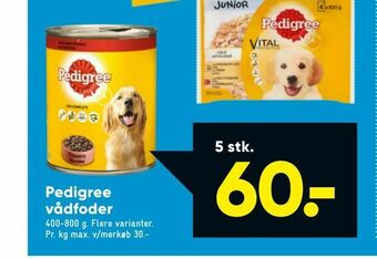 Bilka Pedigree vådfoder tilbud
