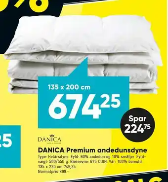 Bilka DANICA Premium andedunsdyne tilbud