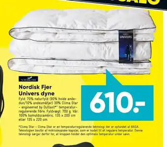 Bilka Nordisk Fjer Univers dyne tilbud
