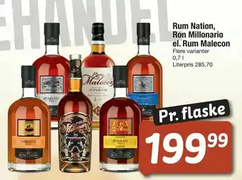 Rum Nation, Ron Millonario el. Rum Malecon