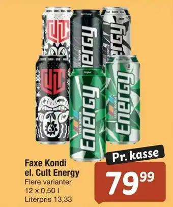 Fakta Tyskland Faxe Kondi el. Cult Energy tilbud
