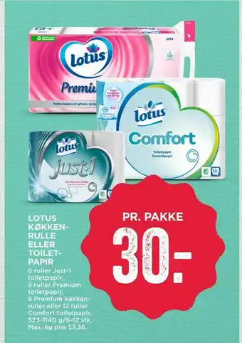 MENY Lotus køkken­rulle eller toilet­papir tilbud