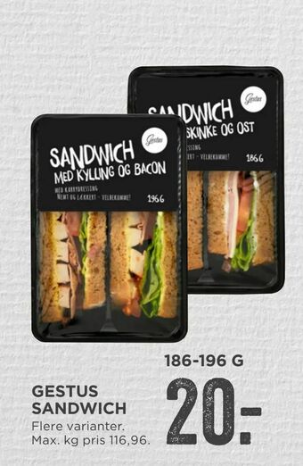 MENY Gestus sandwich tilbud