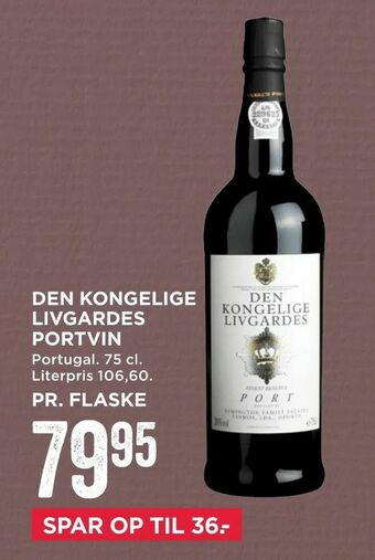 MENY Den kongelige livgardes portvin tilbud