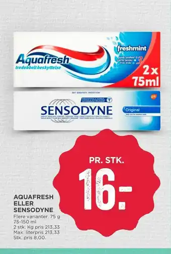 MENY Aquafresh eller sensodyne tilbud