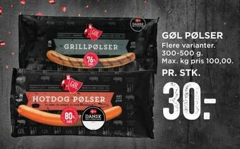 MENY Gøl pølser tilbud
