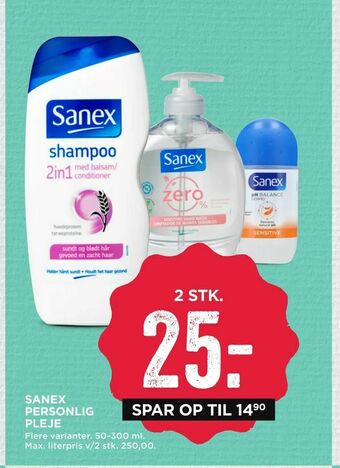MENY Sanex personlig pleje tilbud
