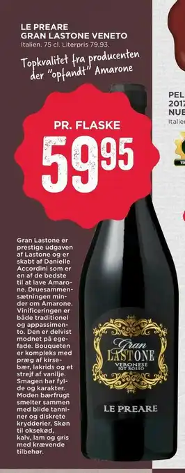MENY Le preare gran lastone veneto tilbud