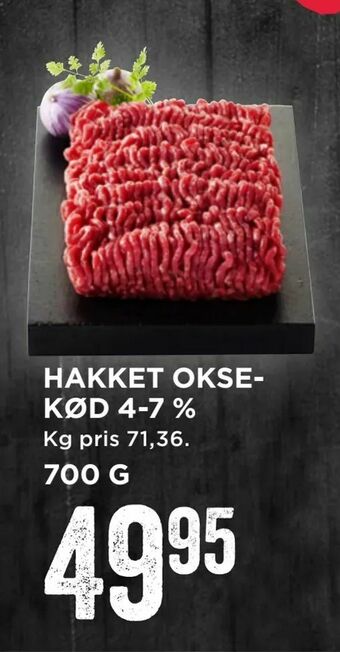MENY Hakket oksekød 4-7 % tilbud