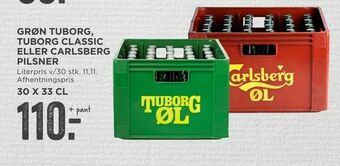 MENY Grøn tuborg, tuborg classic eller carlsberg pilsner tilbud