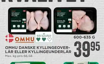 MENY Omhu danske kyllingeoverlår eller kyllinge underlår tilbud