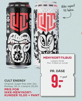 MENY Cult energy tilbud