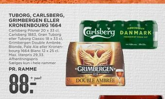 MENY Tuborg, carlsberg, grimbergen eller kronenbourg 1664 tilbud