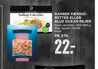 MENY Rahbek færdigretter eller blue ocean rejer tilbud