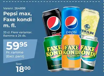 Dagrofa S-Engros Pepsi max, Faxe kondi m. fl. tilbud