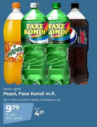 Dagrofa S-Engros Pepsi, Faxe Kondi m.fl. tilbud