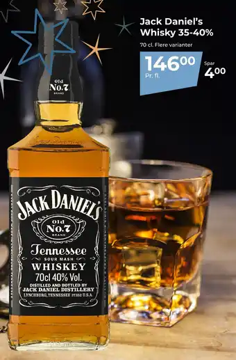 Jack Daniel's Whisky 35-40%