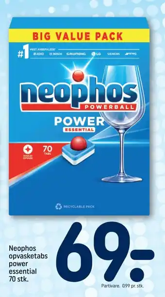 REMA 1000 Neophos opvasketabs power essential tilbud
