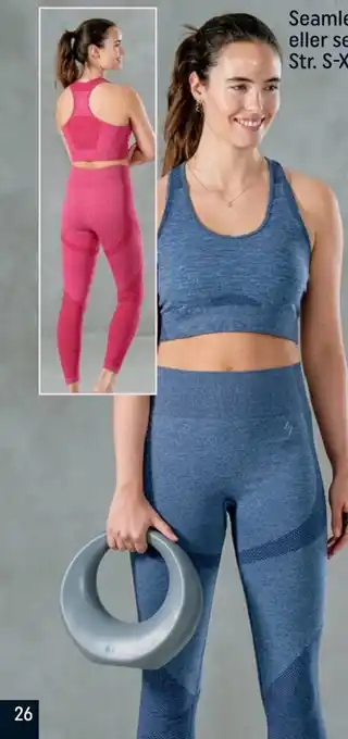 REMA 1000 Seamless BH med indlæg eller seamless tights Str. S-XL tilbud