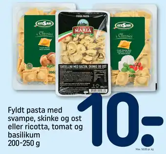 REMA 1000 Fyldt pasta med svampe, skinke og ost eller ricotta tilbud