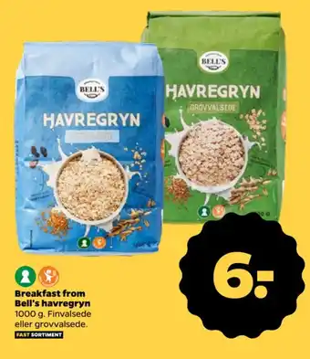 Netto Breakfast from Bell's havregryn tilbud