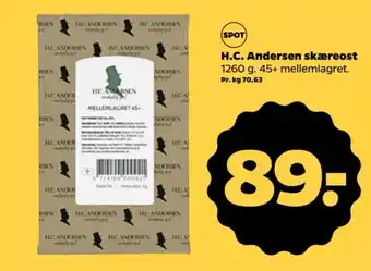 Netto H.C. Andersen skæreost tilbud