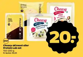 Netto Cheasy skiveost eller Protein Lab ost tilbud