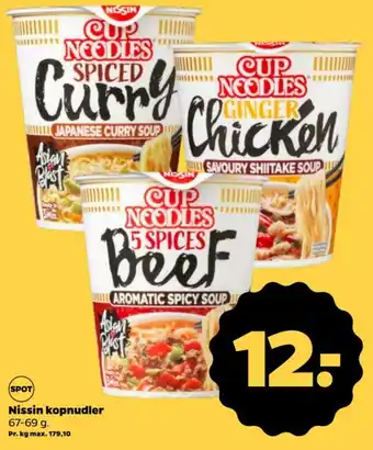Netto Nissin kopnudler 67-69 g. tilbud