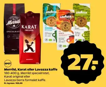 Netto Merrild, Karat eller Lavazza kaffe tilbud
