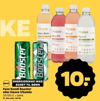 Netto Faxe Kondi Booster eller Heave Vitamin tilbud