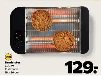 Netto Brødrister 600 W. Risteflade tilbud