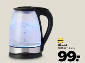 Elkedel 2200 W. 1,7 liter.