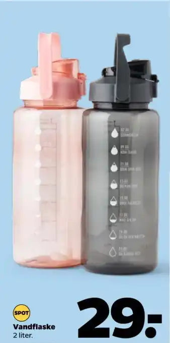 Netto Vandflaske 2 liter. tilbud