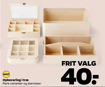 Netto Opbevaring i træ Flere varianter og størrelser. tilbud