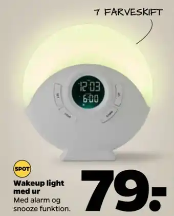 Netto Wakeup light med ur tilbud