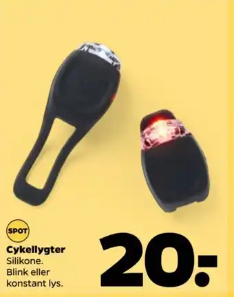 Netto Cykellygter Silikone. Blink eller konstant lys. tilbud