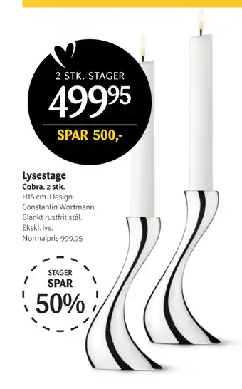 Kop & Kande Lysestage tilbud