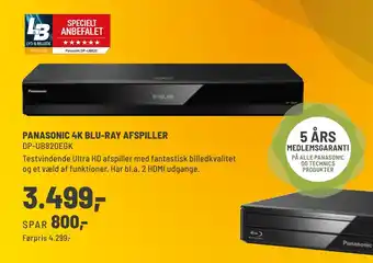 Panasonic Center Panasonic 4k blu-ray afspiller tilbud
