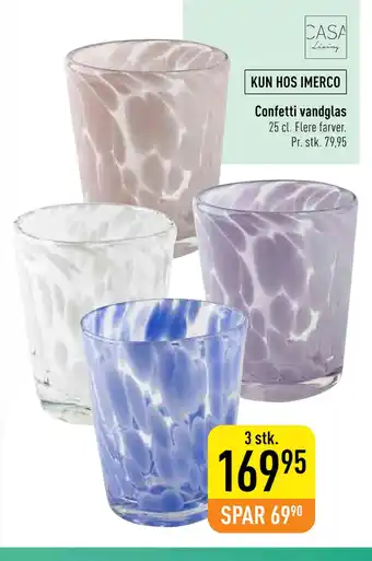 Imerco Confetti vandglas tilbud