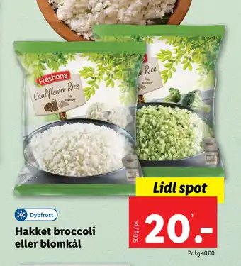 Lidl Hakket broccoli eller blomkål tilbud