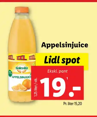 Lidl Appelsinjuice tilbud