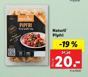 Lidl Naturli´ pipfri tilbud