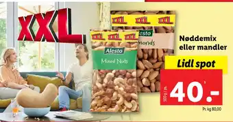 Lidl Nøddemix eller mandler tilbud