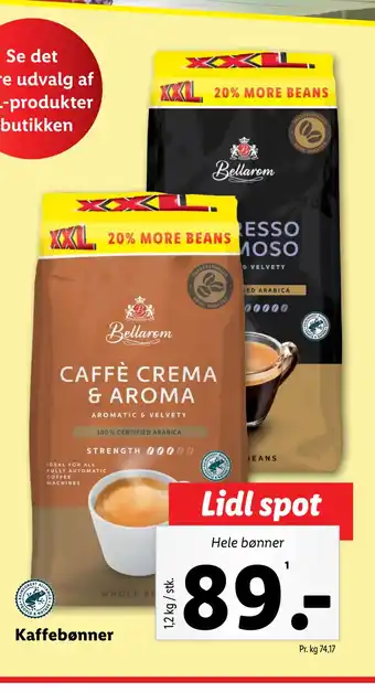 Lidl Kaffebønner tilbud
