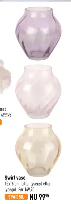 Imerco Swirl vase tilbud