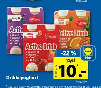 Lidl Drikkeyoghurt tilbud