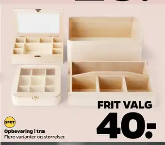 Netto Opbevaring i træ tilbud